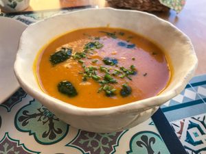 Sweet potato soup #Veganuary at Zer0 in Manacor