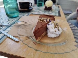 Tarta de chocolate con nata de coco at Zer0 in Manacor