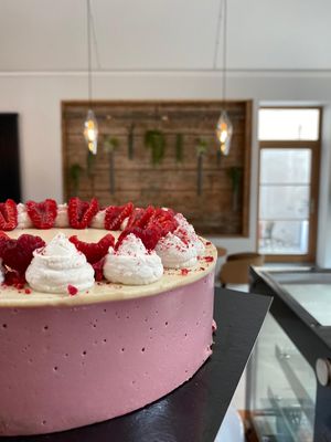 Vegan cheese cake at Moltto Coffee in Riga