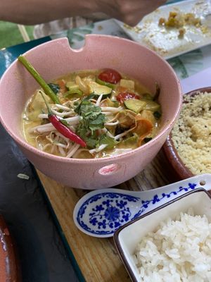 Curry amarillo de tofu   at Kanguro Truchero in Bielsa