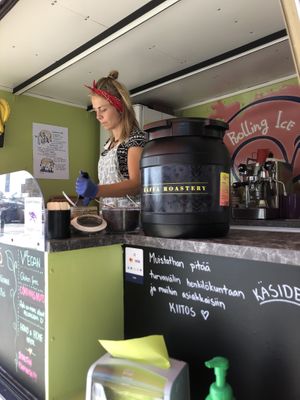 New coffee beans from kaffa roastery at Rolling Ice in Helsinki