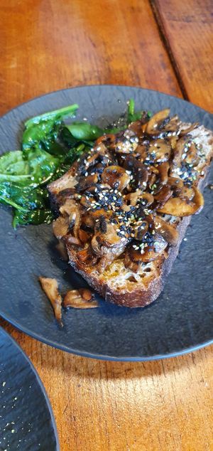 Mushroom toast at Lilith Coffee in Rotterdam