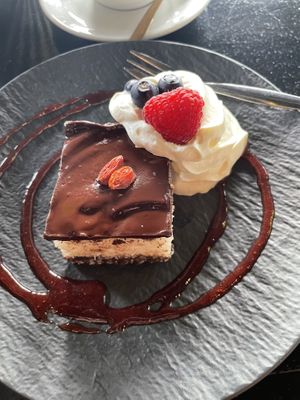 Bounty slice with vegan cream  at Lilith Coffee in Rotterdam