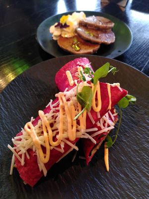 Burito and vegan pancakes at Lilith Coffee in Rotterdam