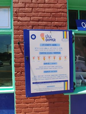 Menu at Lill Dipper in Winston-salem