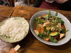 Hähnchen Curry at Ong Tao Vegan in Frankfurt