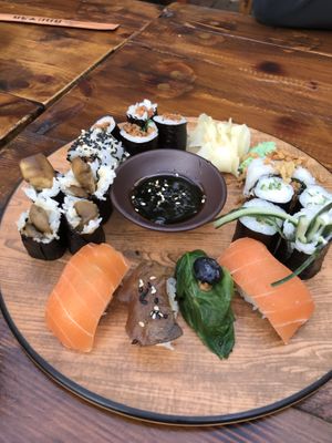 Sushi platter 1 at Ong Tao Vegan in Frankfurt