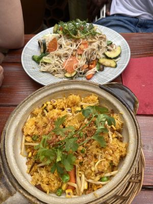 Fried Rice and Noodles  at Ong Tao Vegan in Frankfurt