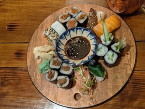 Sushi Plate 1 at Ong Tao Vegan in Frankfurt