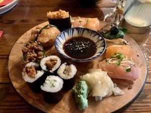 Sushi plate  at Ong Tao Vegan in Frankfurt