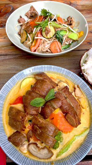 Vegan duck   at Ong Tao Vegan in Frankfurt