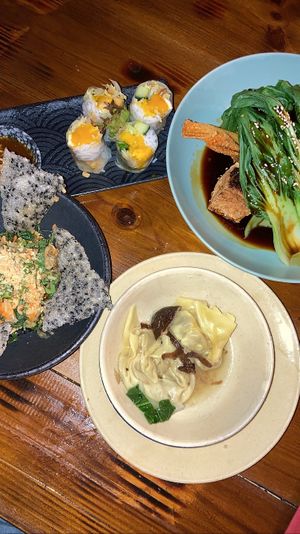 Top right: no. 25; bottom right: no. 2; bottom left: no. 9; top left: no. 4  at Ong Tao Vegan in Frankfurt