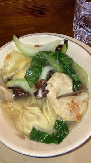 Number 2, the dumplings were tasty, the soup itself almost flavorless   at Ong Tao Vegan in Frankfurt