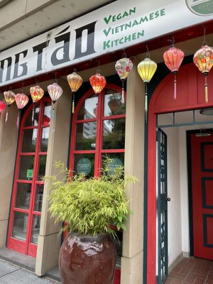 Restaurant outsidee  at Ong Tao Vegan in Frankfurt
