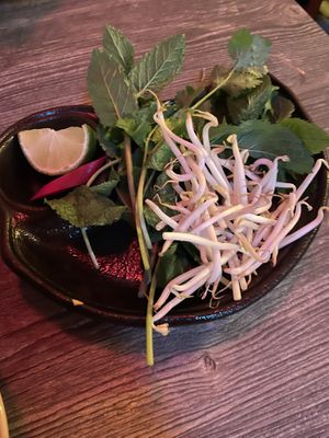 Ingredients to put in  at Ong Tao Vegan in Frankfurt