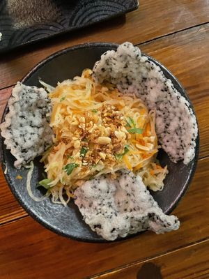 Shredded papaya  at Ong Tao Vegan in Frankfurt