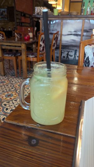 Lychee soda at Ong Tao Vegan in Frankfurt