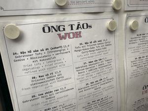 menu  at Ong Tao Vegan in Frankfurt