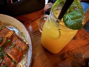 cucumber lemonade  at Ong Tao Vegan in Frankfurt