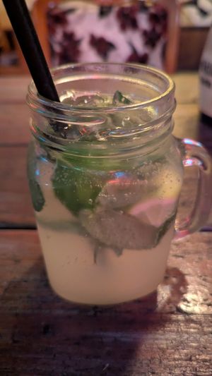 Ginger lime mint soda at Ong Tao Vegan in Frankfurt