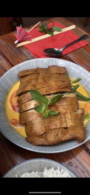 Vegan duck at Ong Tao Vegan in Frankfurt