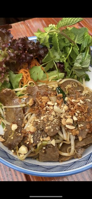 Vegan beef w/ noodles  at Ong Tao Vegan in Frankfurt