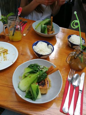 Nr. 23 Crispy tofu filled with mushrooms at Ong Tao Vegan in Frankfurt