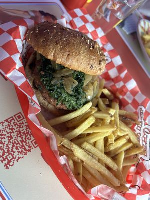 Beyond meat vegan burger  at 1950 American Diner in Pontedera
