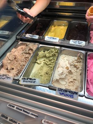 Their actual vegan flavors  at Eissalon Olivier in Ludwigsburg