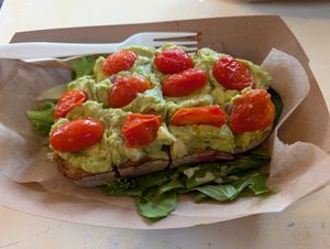 Avocado toast at Nûrish in Brooklyn