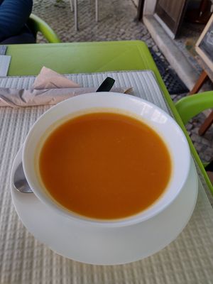 Sweet potato and vegetable soup at Sabor Superior in Alges