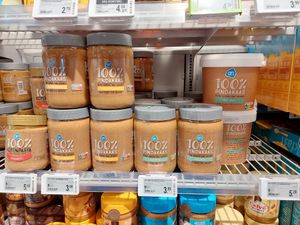 100% peanuts (with almond on the left), also vegan at Albert Heijn in Amsterdam