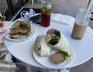 Thai wrap & tuna sandwich at Sprout Vegan Cafe in Kihei