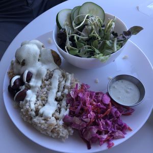 Mediterranean bowl at Sprout Vegan Cafe in Kihei