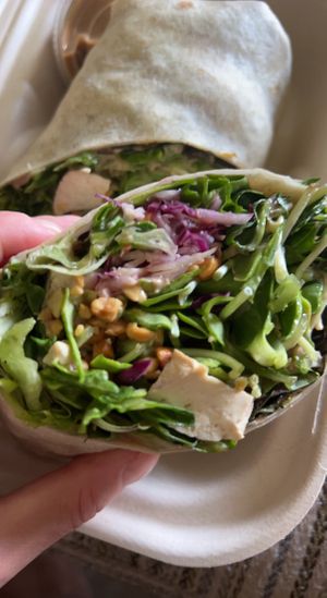 Delicious Thai wrap. 10/10 recommend   at Sprout Vegan Cafe in Kihei