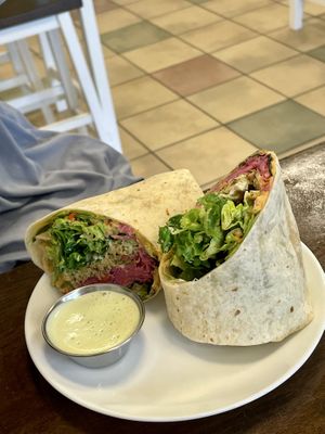 Falafel wrap  at Sprout Vegan Cafe in Kihei