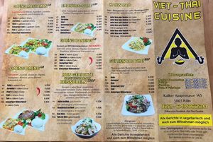 Speisekarte für Lieferservice 1 / menu for delivery  1  at Viet Thai Cuisine in Cologne