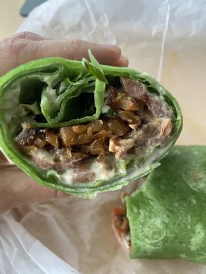 Vegan BLTempeh wrap! So delish!   at Yorgo's Bageldashery in Norfolk