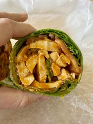 Buffalo Chick’n Wrap  at Yorgo's Bageldashery in Norfolk