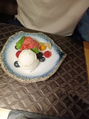 duo of sorbets at Stadtliebe in Linz