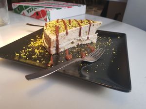 Pistachio torta at Choose in Madrid