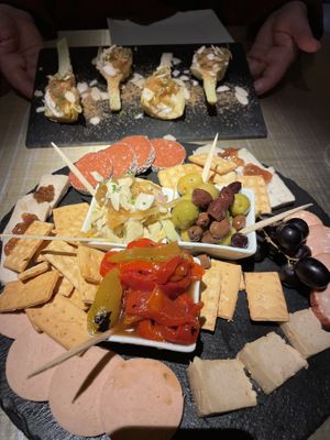 Carciofi Alla siciliana & antipasto   at Choose in Madrid