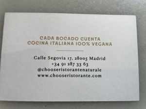 100% vegan  at Choose in Madrid