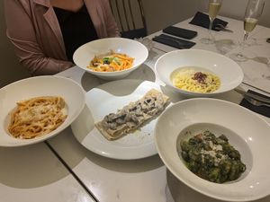 Gnocchi, carbonara, paccheri funghi, bucatini, and buciate Siciliana,   at Choose in Madrid