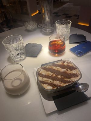 Tiramisu with coffee liqueur (it doesn’t come with liqueur but you can ask them to add it)  at Choose in Madrid