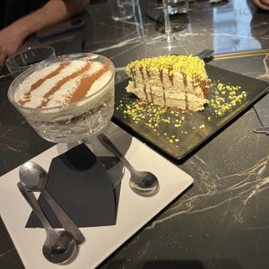 tiramisu and pistachio torta (cake)  at Choose in Madrid