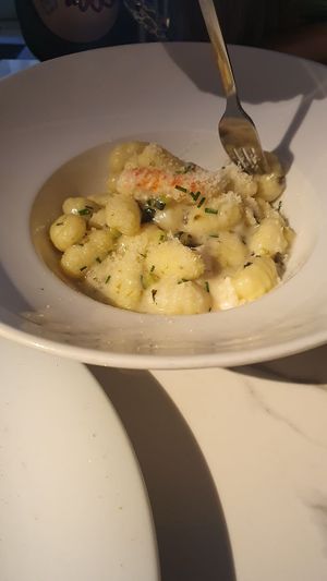 Shrimp gnocchi at Choose in Madrid