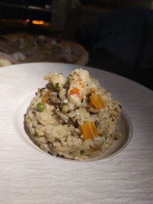 Risotto de "gambas" y "salmón" at Choose in Madrid