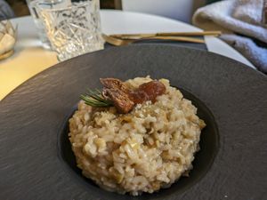 Fig, artichoke and rosemary risotto at Choose in Madrid