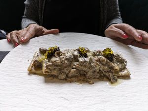 Paccheri funghi e salsiccia at Choose in Madrid